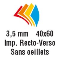 40x60 cm - R°V° - Sans oeillets