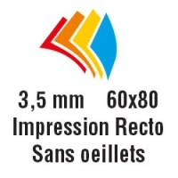 60x80 cm - R° - Sans oeillets