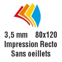 80x120 cm - R° - Sans oeillets