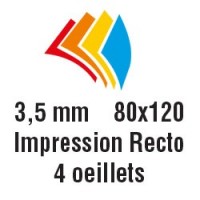 80x120 cm - R° - 4 oeillets
